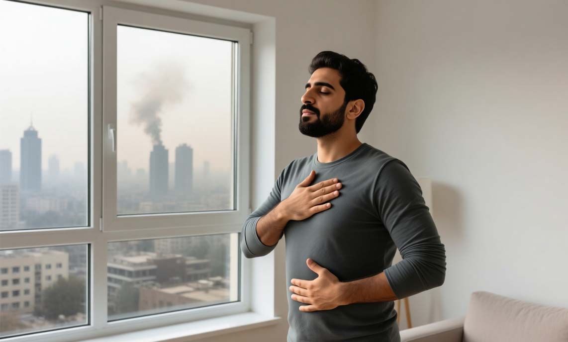 تنفس دیافراگی